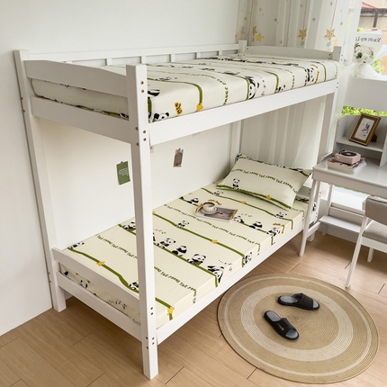 宅部落 2024新款全棉学生宿舍褥子套纯棉床笠床垫套 熊猫派对