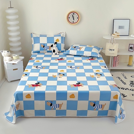 91家纺网 家纺一手货源 找家纺 新印象 2025新款细纱老粗布三件套腊肠狗