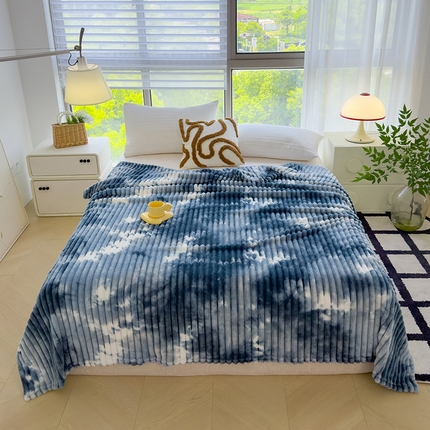 91家纺网 家纺一手货源 找家纺 （总）枋梢家纺 2024新款印花法莱绒毛毯加厚保暖披肩小毯子沙发盖毯空调毯