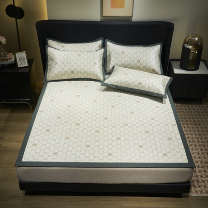 21度C 2024新款冰藤国风凉席床席款 花曳