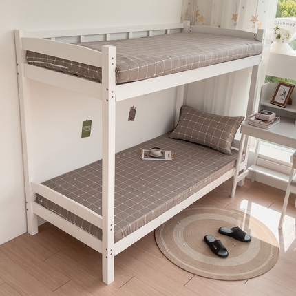 宅部落 2024新款全棉学生宿舍褥子套纯棉床笠床垫套 绅士咖