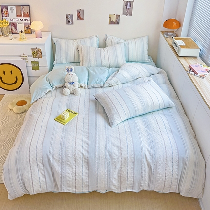 91家纺网 家纺一手货源 找家纺 （总）静家居-简约原创家纺 2024新款全棉A类加厚四件套-未来海岸