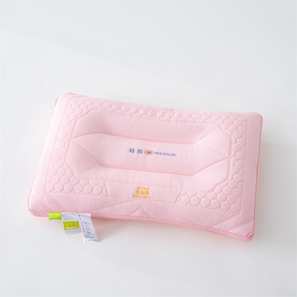 91家纺网 家纺一手货源 找家纺 帝诺妮枕芯坊 2024新款锦氨硅胶枕 粉色