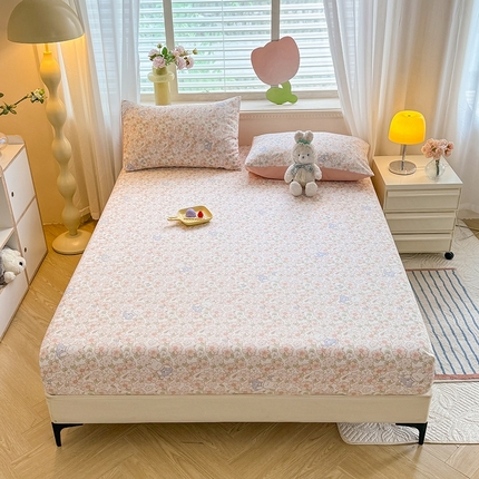 妖妖家纺 2024新款超柔软糯亲肤水洗棉单床笠 兔兔的后花园