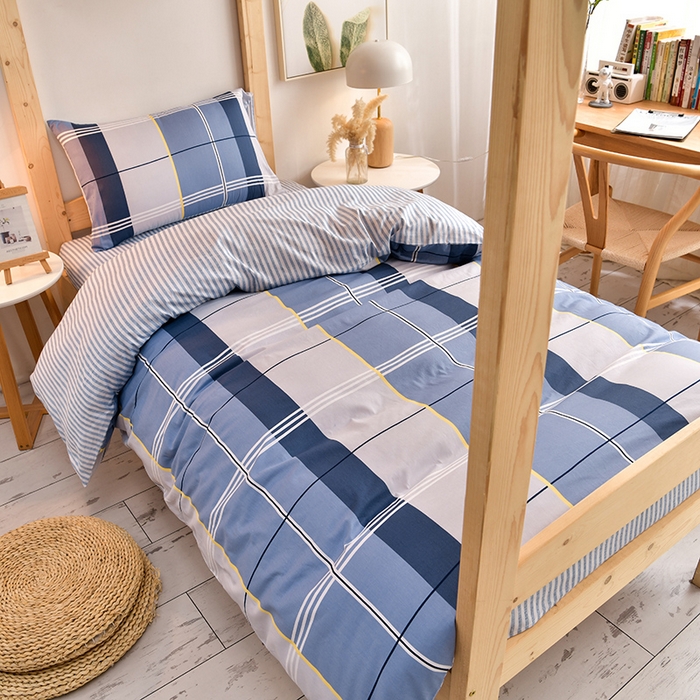 91家纺网 家纺一手货源 找家纺 总2025新款全棉学生三件套纯棉六件套装宿舍上下铺全套棉花被