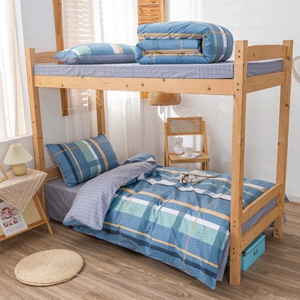 91家纺网 家纺一手货源 找家纺 总2025新款全棉学生三件套纯棉六件套装宿舍上下铺全套棉花被