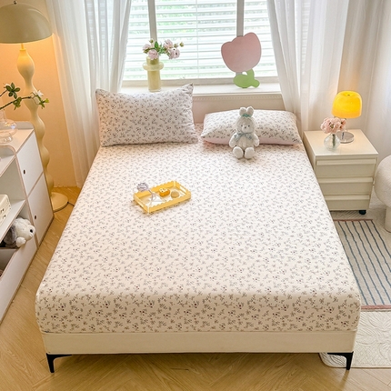 妖妖家纺 2024新款超柔软糯亲肤水洗棉单床笠 后花园