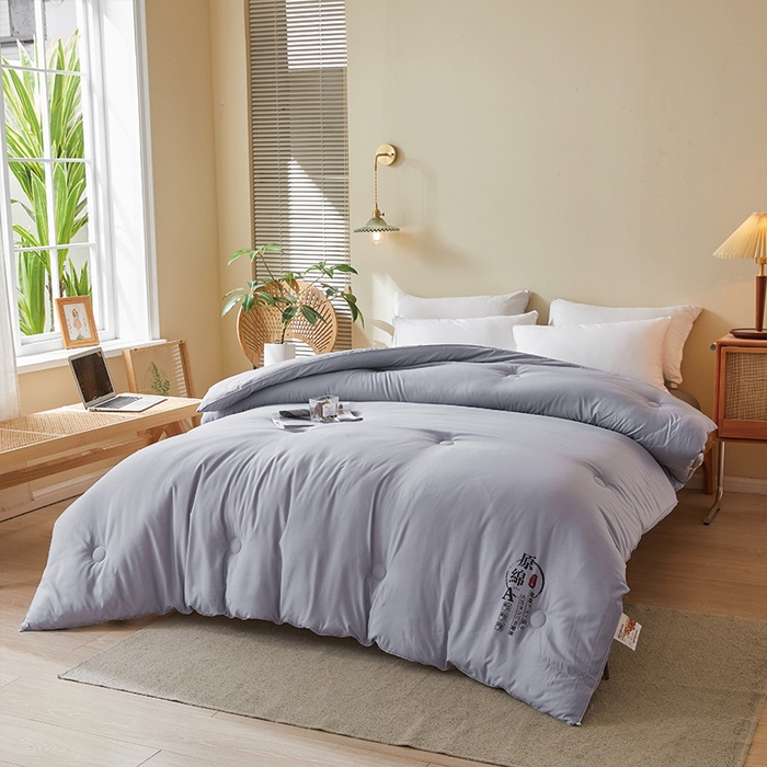 91家纺网 家纺一手货源 找家纺 瑶瑶家居 2024直播爆款空调被原棉大豆被冬被春秋被冬被 原棉-灰色