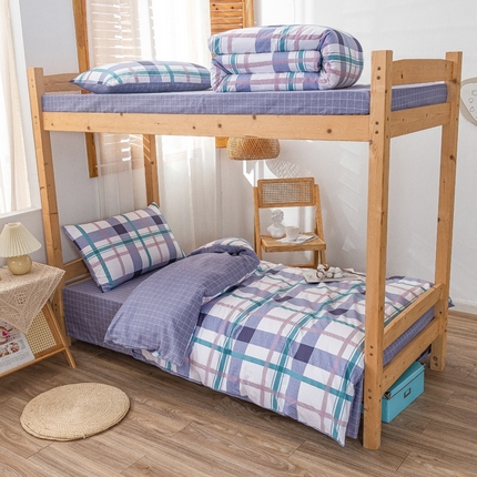 91家纺网 家纺一手货源 找家纺 总2025新款全棉学生三件套纯棉六件套装宿舍上下铺全套棉花被