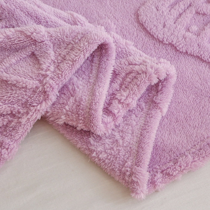 91家纺网 家纺一手货源 找家纺 芸锦豪 2024新款蝴蝶提花毛毯卷边款 蝴蝶提花卷边款-莫奈紫