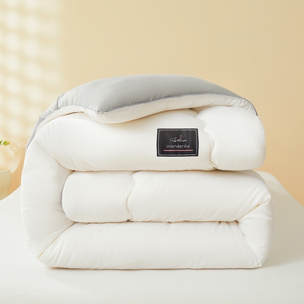 瑶瑶家居床垫 2024年新款母婴级大豆纤维双拼被 双拼白灰