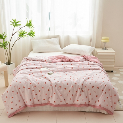 91家纺网 家纺一手货源 找家纺 鑫琪莱家纺 2024新款A类云感泡芙夏被 没烦恼