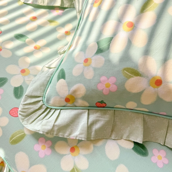 91家纺网 家纺一手货源 找家纺 （总）美达家纺 2025新款全棉韩版床单款床裙款四件套