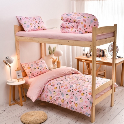 91家纺网 家纺一手货源 找家纺 总2025新款全棉学生三件套纯棉六件套装宿舍上下铺全套棉花被