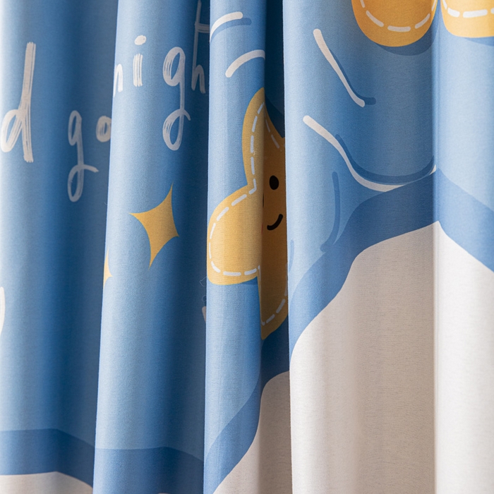 91家纺网 家纺一手货源 找家纺 宅部落 2024新款学生床帘宿舍上下铺床帘式印花强遮光学生蚊帐 晚安