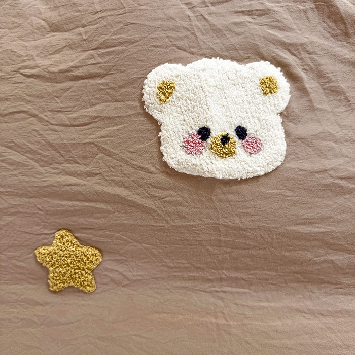 91家纺网 家纺一手货源 找家纺 韩巢家纺 2024新款超柔水洗棉毛巾绣学生宿舍上下铺专用单件被套-幸运熊系列（提供卖家秀） 幸运熊奶咖