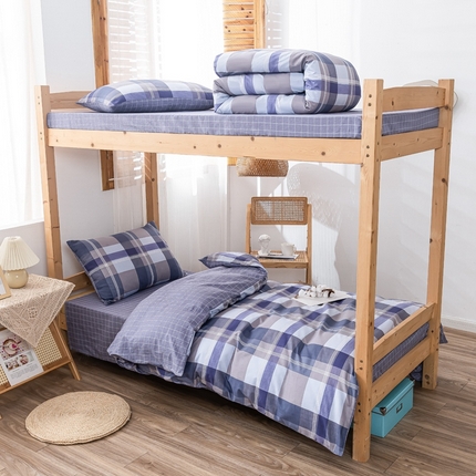 91家纺网 家纺一手货源 找家纺 总2025新款全棉学生三件套纯棉六件套装宿舍上下铺全套棉花被