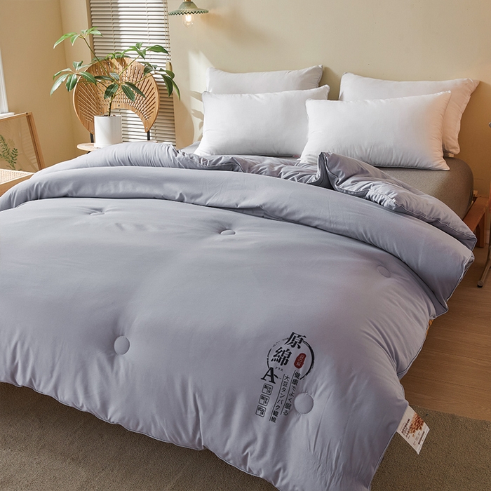 91家纺网 家纺一手货源 找家纺 瑶瑶家居 2024直播爆款空调被原棉大豆被冬被春秋被冬被 原棉-灰色