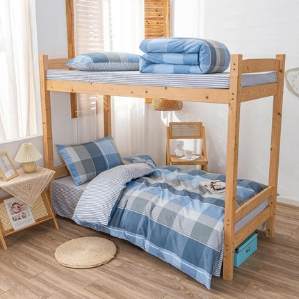 91家纺网 家纺一手货源 找家纺 总2025新款全棉学生三件套纯棉六件套装宿舍上下铺全套棉花被