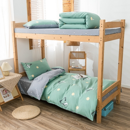 91家纺网 家纺一手货源 找家纺 总2025新款全棉学生三件套纯棉六件套装宿舍上下铺全套棉花被