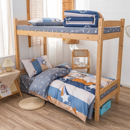 91家纺网 家纺一手货源 找家纺 总2025新款全棉学生三件套纯棉六件套装宿舍上下铺全套棉花被