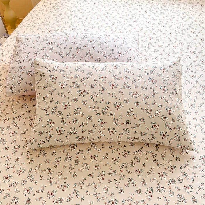 91家纺网 家纺一手货源 找家纺 妖妖家纺 2024新款超柔软糯亲肤水洗棉单床笠 后花园