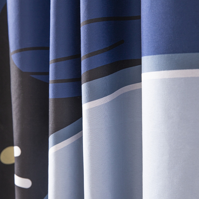 91家纺网 家纺一手货源 找家纺 宅部落 2024新款学生床帘宿舍上下铺床帘式印花强遮光学生蚊帐 躲喵喵