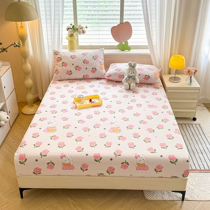 妖妖家纺 2024新款超柔软糯亲肤水洗棉单床笠 香香兔