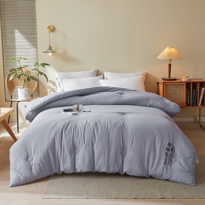 91家纺网 家纺一手货源 找家纺 瑶瑶家居 2024直播爆款空调被原棉大豆被冬被春秋被冬被 原棉-灰色