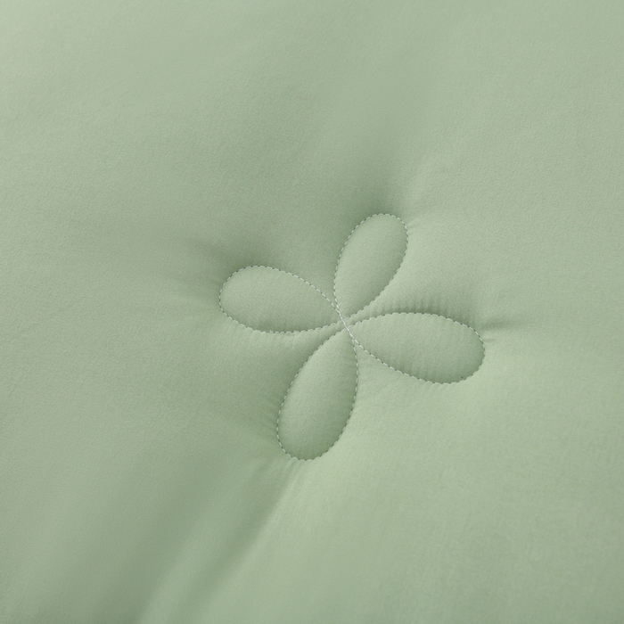 91家纺网 家纺一手货源 找家纺 瑶瑶家居床垫 2024年新款母婴级大豆纤维双拼被 水绿+米咖