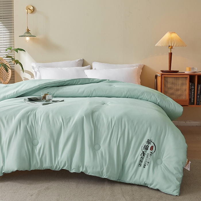 91家纺网 家纺一手货源 找家纺 瑶瑶家居 2024直播爆款空调被原棉大豆被冬被春秋被冬被 原棉-水绿