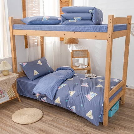 91家纺网 家纺一手货源 找家纺 总2025新款全棉学生三件套纯棉六件套装宿舍上下铺全套棉花被