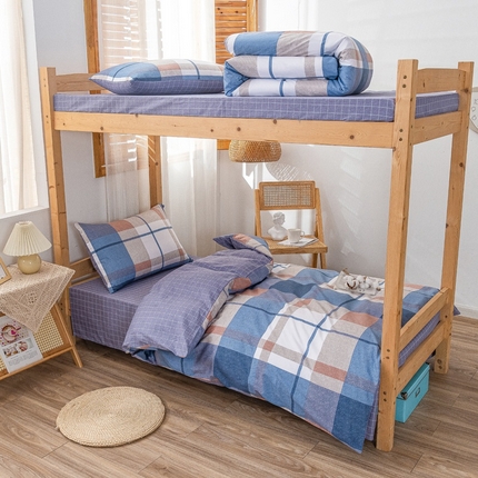 91家纺网 家纺一手货源 找家纺 总2025新款全棉学生三件套纯棉六件套装宿舍上下铺全套棉花被