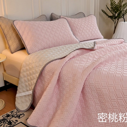 91家纺网 家纺一手货源 找家纺 玖玖爱家纺 2024爆品新款黑科技凉感高分子有机硅胶软凉席 蜜桃粉