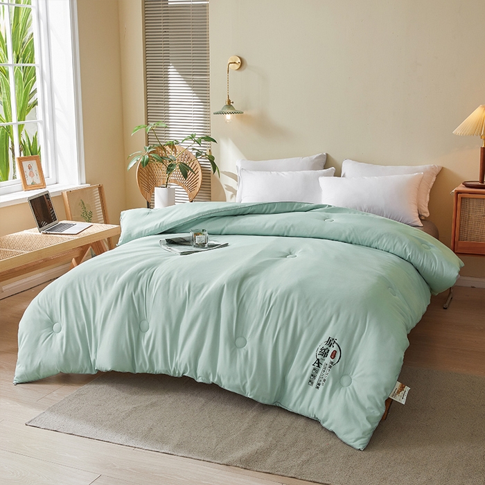 91家纺网 家纺一手货源 找家纺 瑶瑶家居 2024直播爆款空调被原棉大豆被冬被春秋被冬被 原棉-水绿