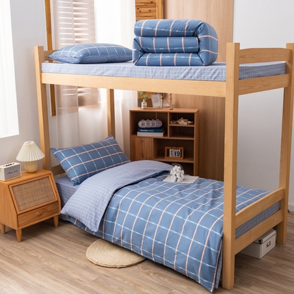 91家纺网 家纺一手货源 找家纺 总2025新款全棉学生三件套纯棉六件套装宿舍上下铺全套棉花被