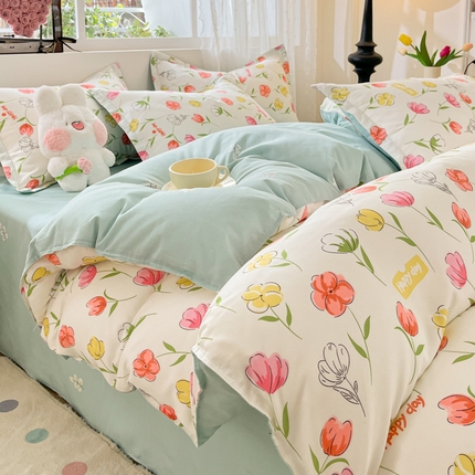 91家纺网 家纺一手货源 找家纺 （总）简冠家纺 2025新款植物羊绒磨毛四件套