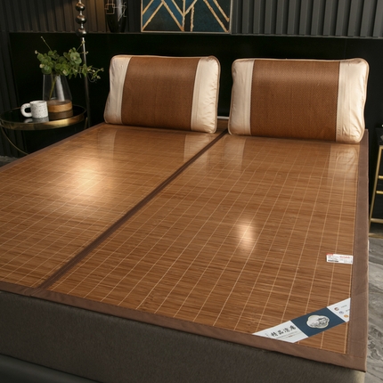 91家纺网 家纺一手货源 找家纺 （总）好艺佳 2025新款凉席竹席碳化印花冰丝席藤席双面用学生宿舍