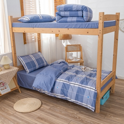 91家纺网 家纺一手货源 找家纺 总2025新款全棉学生三件套纯棉六件套装宿舍上下铺全套棉花被