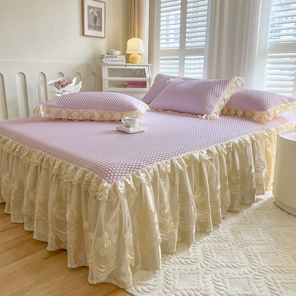 91家纺网 家纺一手货源 找家纺 （总）瑞宝 2025新款西米露-冰豆豆凉席三件套 控价155起卖