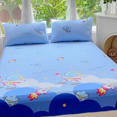 91家纺网 家纺一手货源 找家纺 金鑫汇家纺 2024新款全棉卡通印花单品床笠系列 翱翔太空