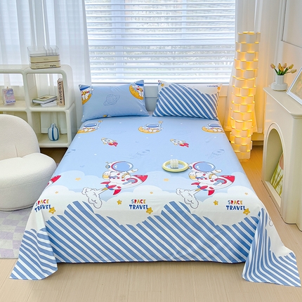 91家纺网 家纺一手货源 找家纺 （总）金鑫汇家纺 2024新款全棉卡通印花单品床单