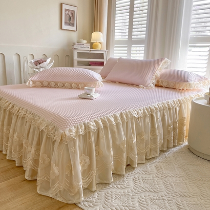 91家纺网 家纺一手货源 找家纺 （总）瑞宝 2025新款西米露-冰豆豆凉席三件套 控价155起卖