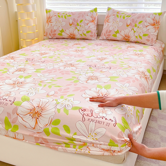 91家纺网 家纺一手货源 找家纺 金鑫汇家纺 2024新款全棉卡通印花单品床笠系列 繁花之恋