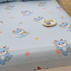 91家纺网 家纺一手货源 找家纺 金鑫汇家纺 2024新款全棉卡通印花单品床笠系列 瑞龙送福