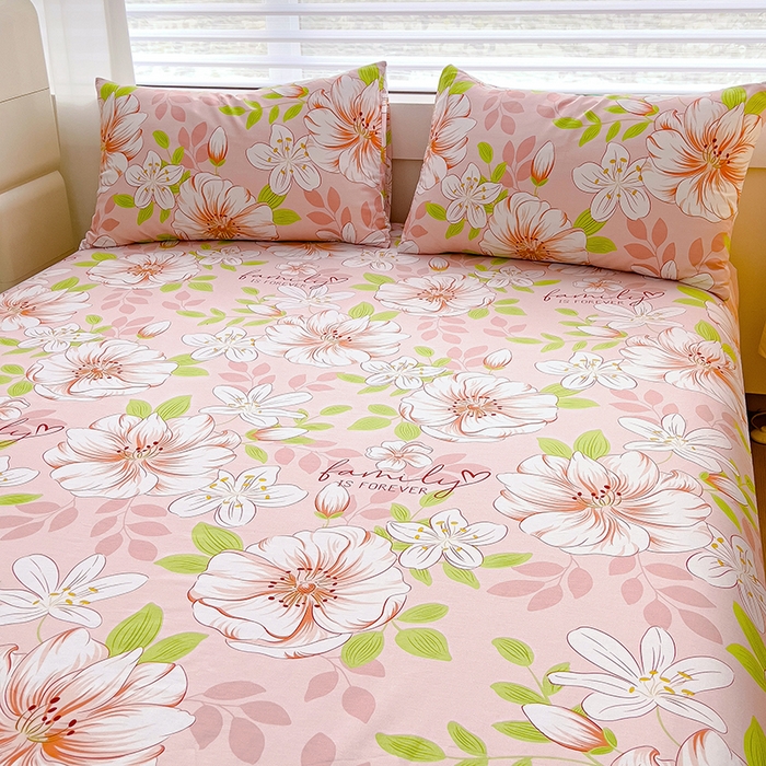 91家纺网 家纺一手货源 找家纺 金鑫汇家纺 2024新款全棉卡通印花单品床笠系列 繁花之恋