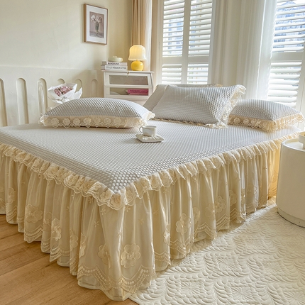 91家纺网 家纺一手货源 找家纺 （总）瑞宝 2025新款西米露-冰豆豆凉席三件套 控价155起卖