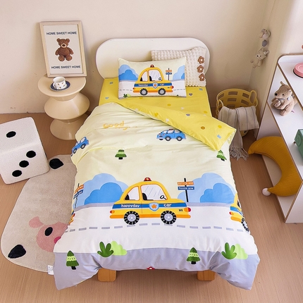 91家纺网 家纺一手货源 找家纺 （总）乐秀 2025新款40S全棉13372幼儿园三件套六件套