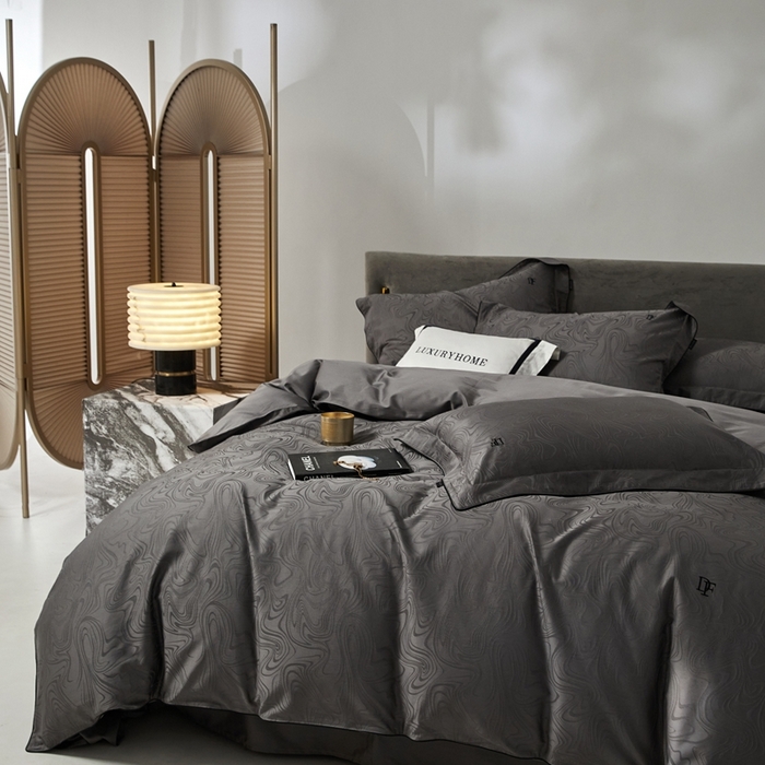 91家纺网 家纺一手货源 找家纺 安莱生活 2024新款60S天丝棉提花四件套-凯撒 凯撒-云华