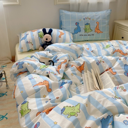 91家纺网 家纺一手货源 找家纺 （总）轻奢坊 2024新款水洗棉可爱卡通四件套